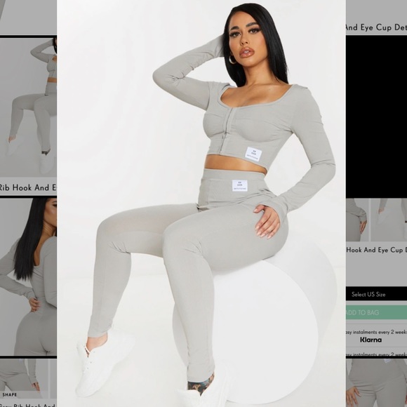 Ribbed Crop Top & leggings set - Picture 2 of 10